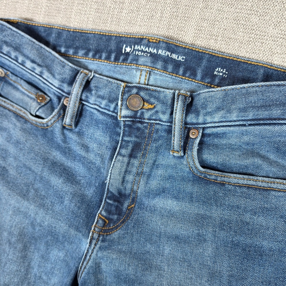 Banana Republic Legacy Jeans Mens 31/32 Blue Slim Stretch 3173